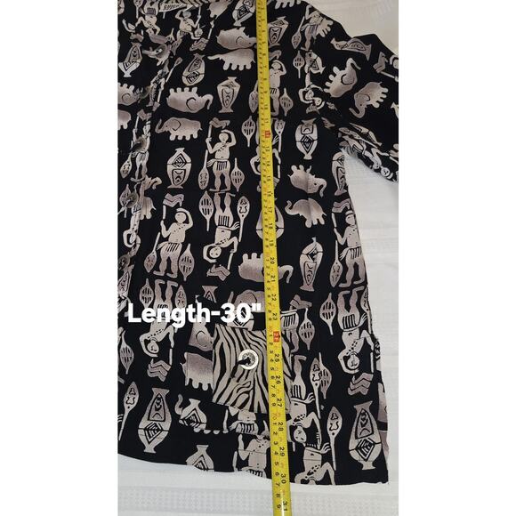 Chicos Design Tribal Print Jacket Blouse 16 (3) Egyptian Lightweight Lagenlook - Picture 11 of 16